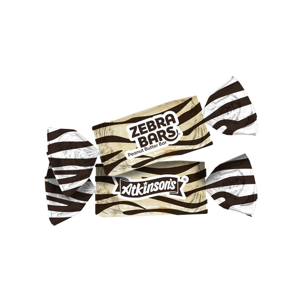 Atkinson Bulk Zebra Peanut Butter Bars, 30 lb (13.62 KG), made in USA