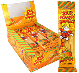 Sour Power Straws Mango, 1.75 oz (50 g), made in Netherlands
