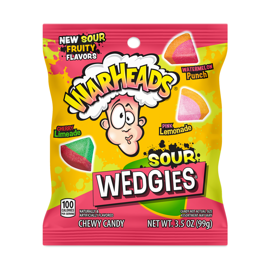 Warheads Wedgies 3.5oz12ct, 3.5 oz (99 g), made in USA