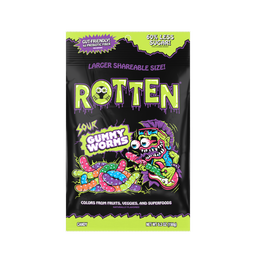 Rotten Sour Gummy Worms, 5.3 oz bag, made in Mexico