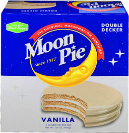 Moon Pie Double Decker vanilla marshmallow snack, 2.75 oz, made in USA