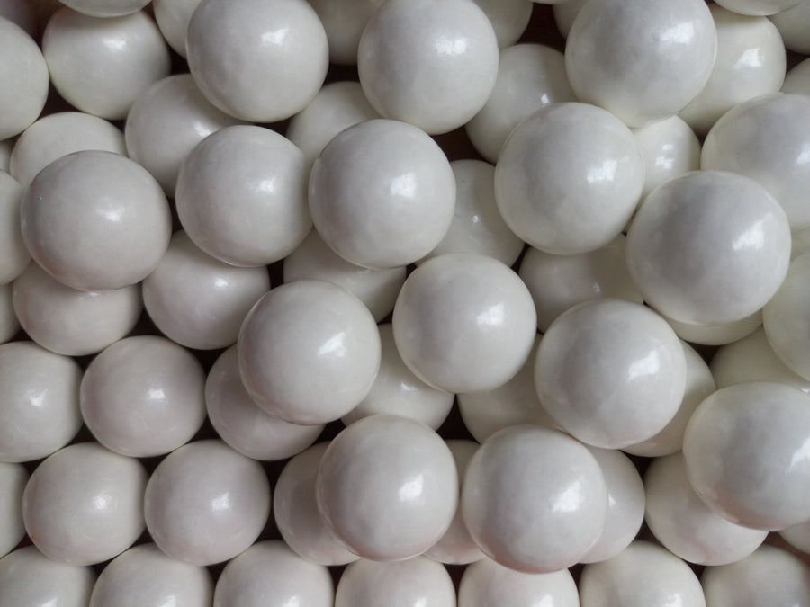 Albert's Color Splash 1-inch gumballs, Pearl White, 2 lb bag, made in China