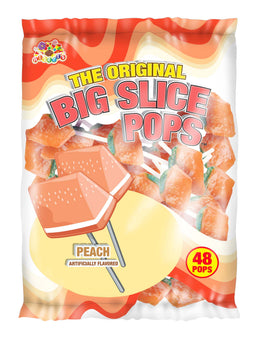 Albert's Bag Big Slice Pops Peach, 0.26 oz (7 G), made in Mexico