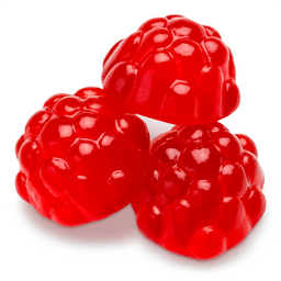 Albanese ripe red raspberry gummies bulk candy, 5 lb bag, USA