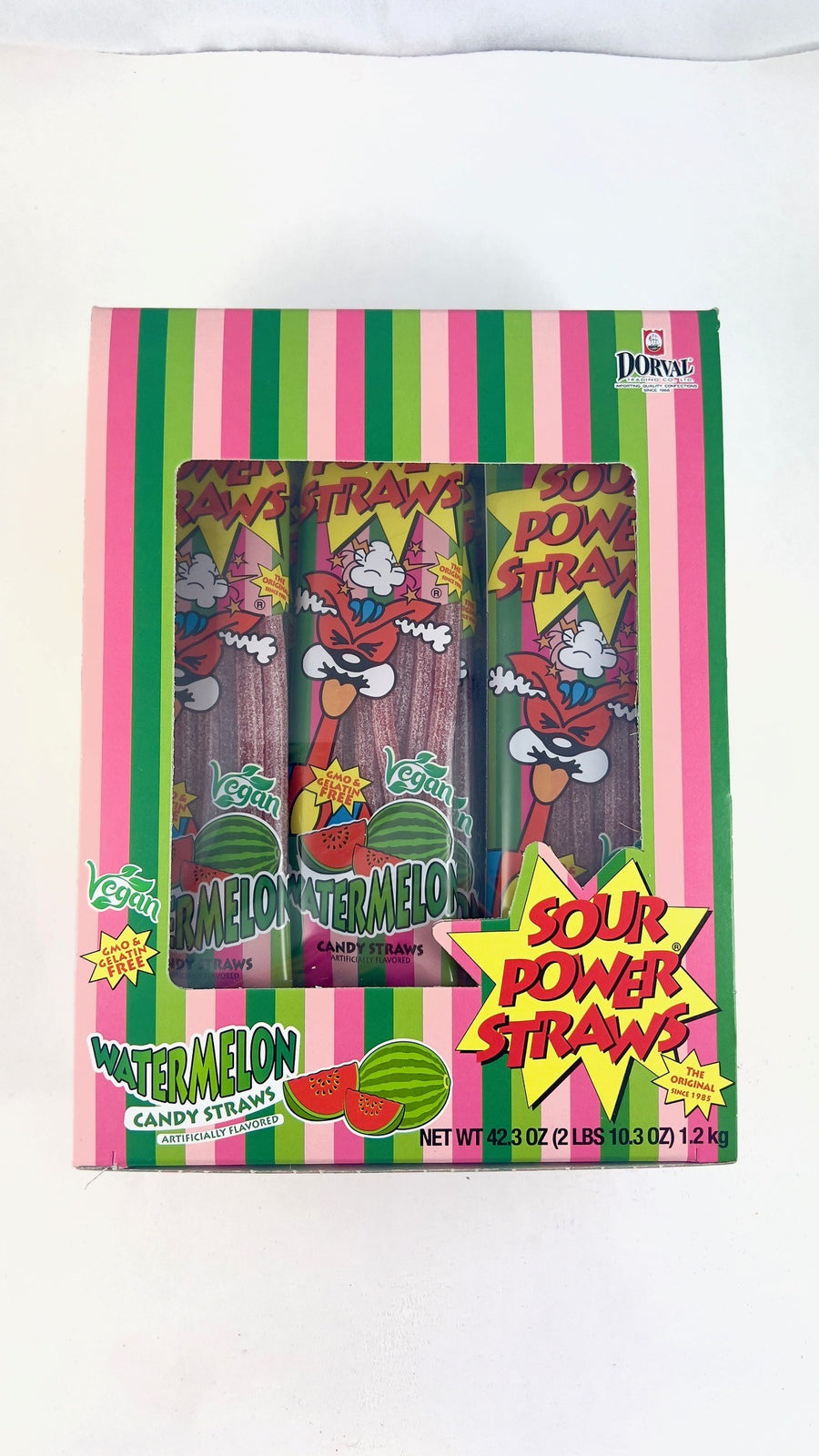 Sour Power Straws Watermelon, 1.75 oz (50 g), made in Netherlands