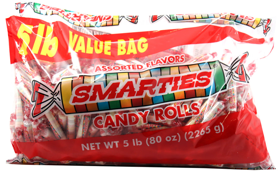 Smarties candy rolls 5 lb bag, case of six, made in USA