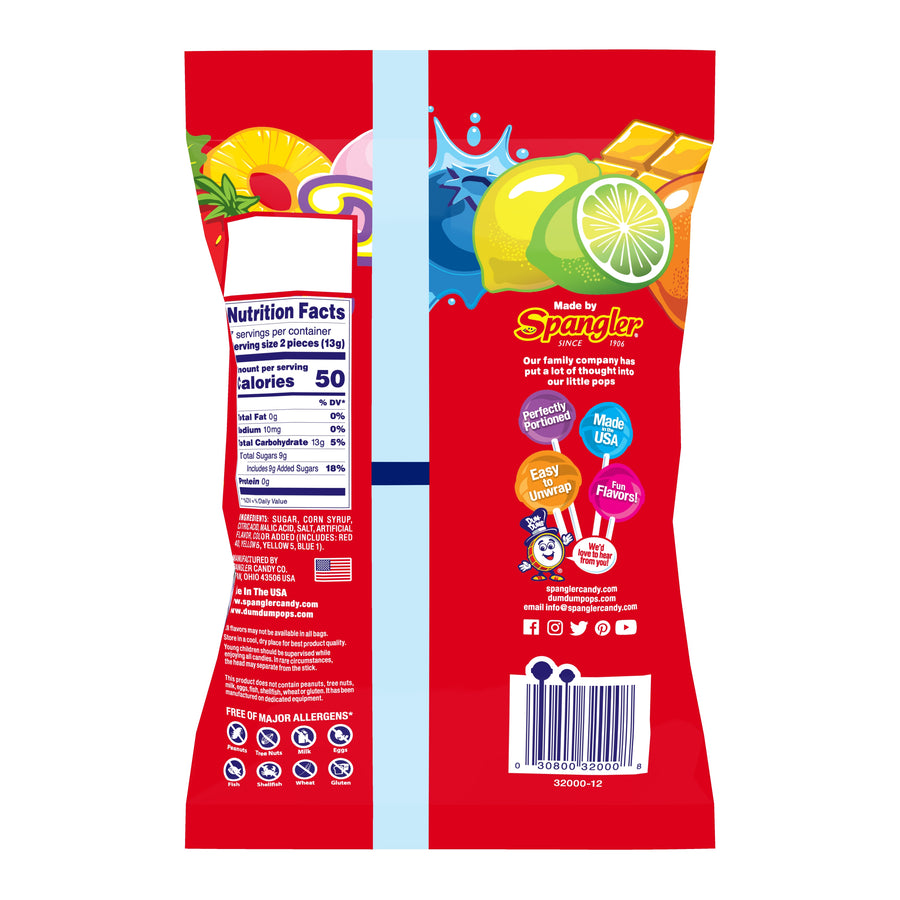 Spangler Dum-Dums peg bag, 3.5 oz, made in USA