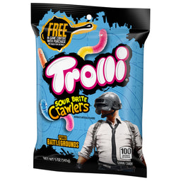 Trolli Sour Brite Crawlers Peg Bag, 5 oz (142 g), made in USA