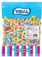 triple hearts assorted colors (sugared), 4.4 lb, made in Spain