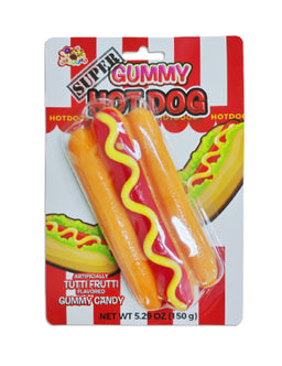 Albert's Super Gummy Hot Dog, 5.29 oz novelty gummy, made in China