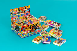 World Justice League candy sticks with tattoo, 0.52 oz, made in Colombia