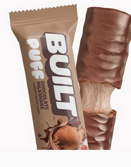 Built Chocolate Milk Shake Puff puff bars, 1.41 oz, made in USA