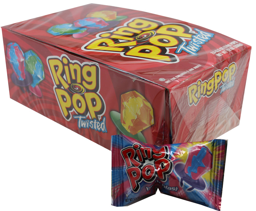 Topps Ring Pop Twisted . novelty candy, 0.5 oz, made in USA