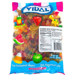 vidal bulk mini soda pop mix, 2.2 lb, made in Spain