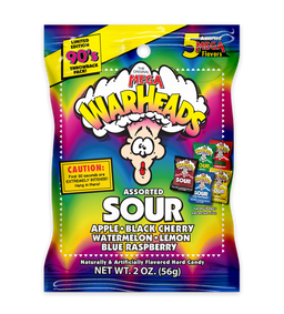 Warheads Extreme Sour Candy, 2 oz (57 g), made in Mexico