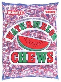 Albert's Fruit Chews Watermelon, 240-count bag, made in Brazil