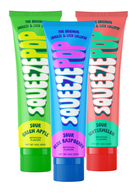 Squeeze Pop Assorted Flavor, 4 oz (113 g), made in China