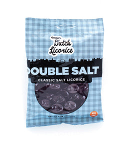 Gerrit Dutch Double Salt Licorice Bag 5.29, case of 12, made in Netherlands