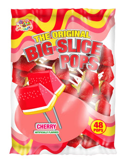 Albert's Bag Big Slice Pops Cherry, 0.26 oz (7 G), made in Mexico