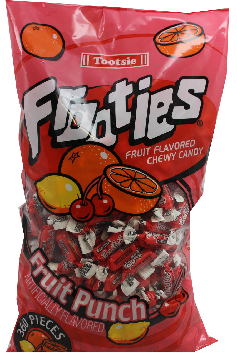 tootsie frooties bag (360 piece) punch, 38.84 oz, made in the USA