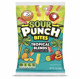 Sour Punch Tropical Bites, 5.00 oz (142 G), made in USA