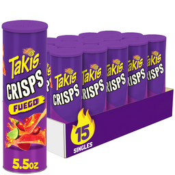 takis fuego crisps hot chili pepper & lime, 5.5 oz, made in Mexico