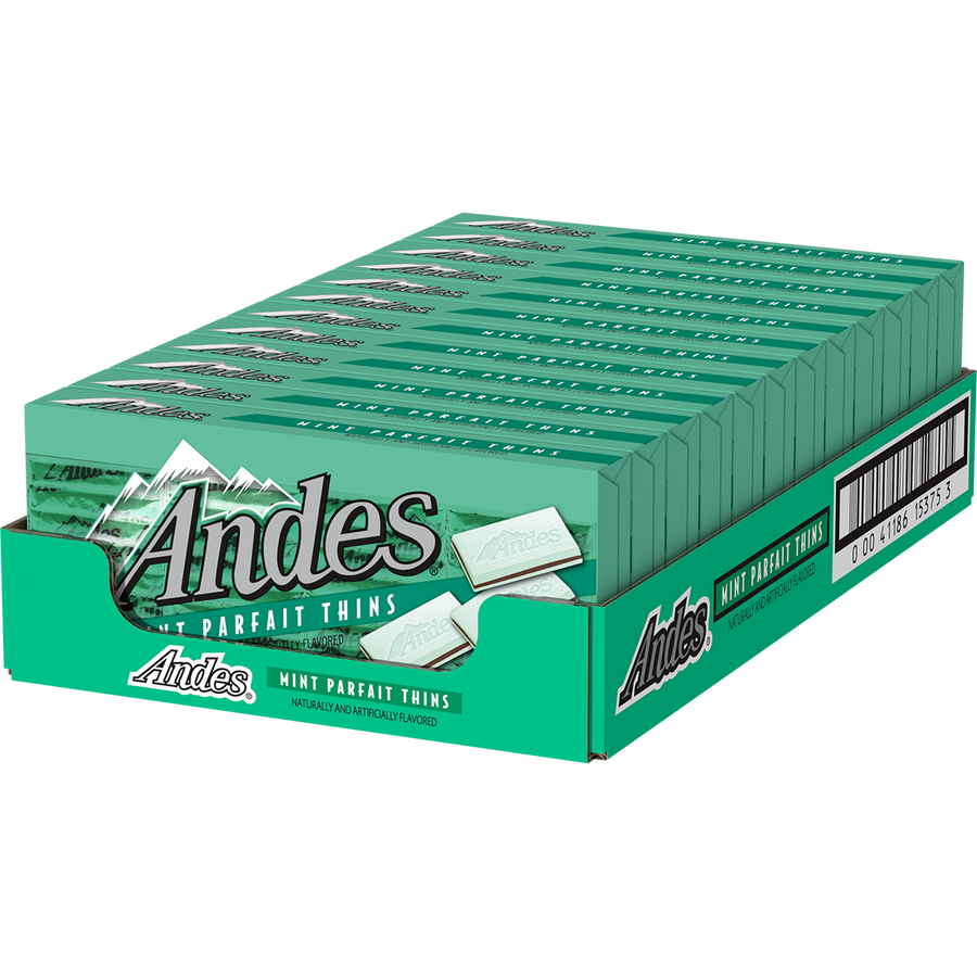Andes Mint Parfait Tray and Cover Box chocolate mints, 4.67 oz, made in USA