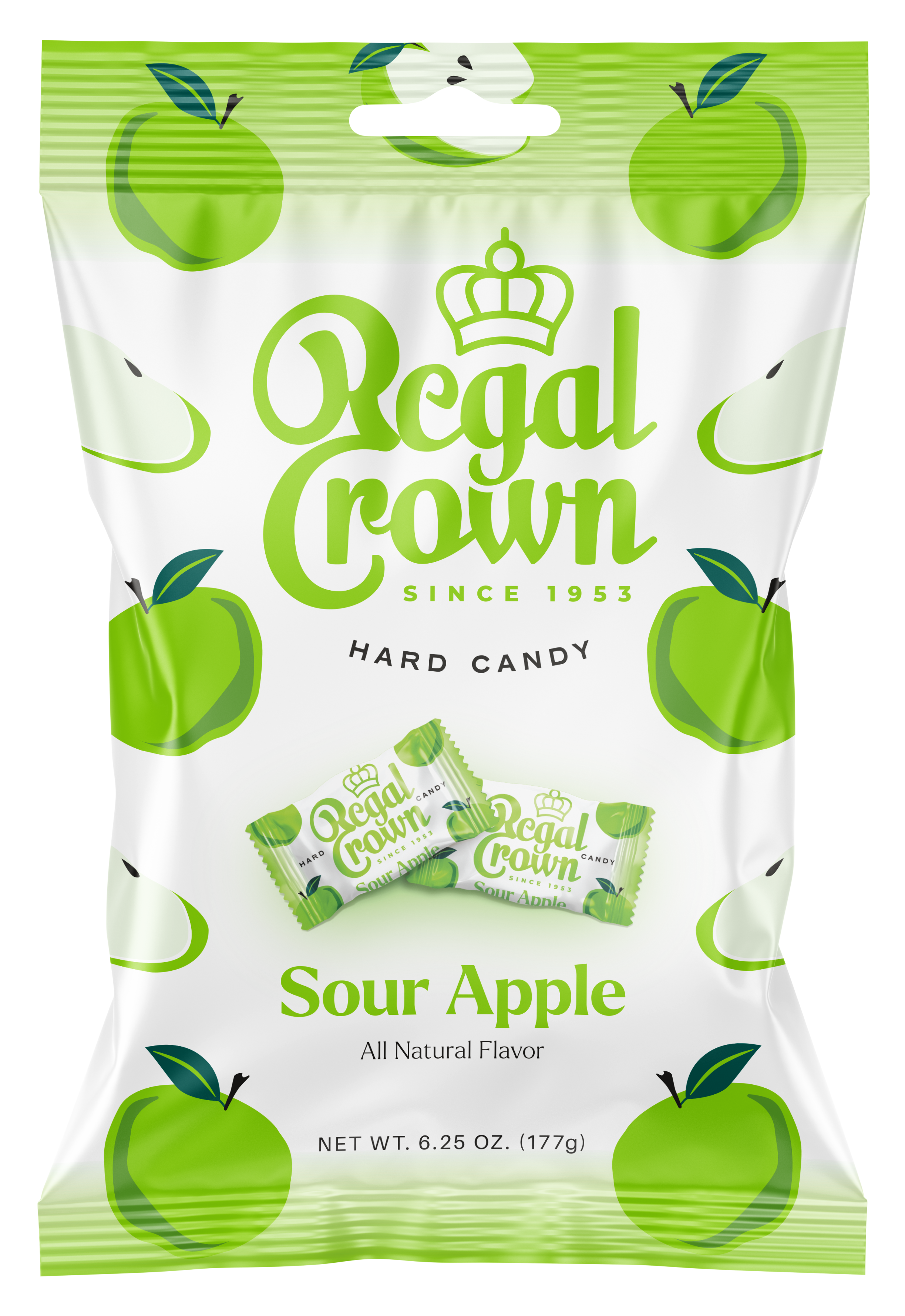 Regal Crown Sour Apple, 6.25 oz (177 g), made in UK
