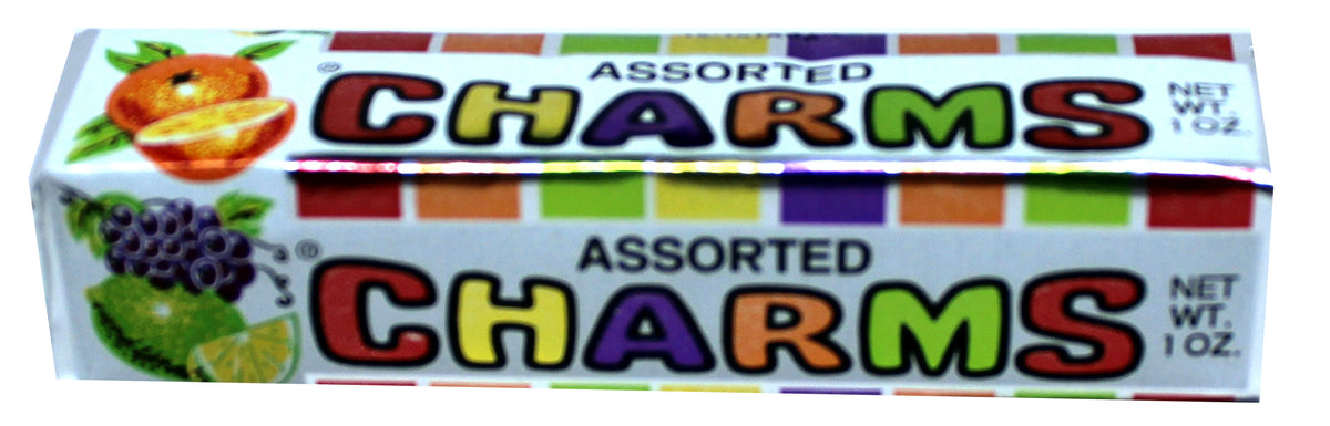 Charms assorted hard candy squares, individually wrapped, made in USA