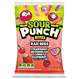 Sour Punch Rad Reds Bites, 5.00 oz (142 G), made in USA