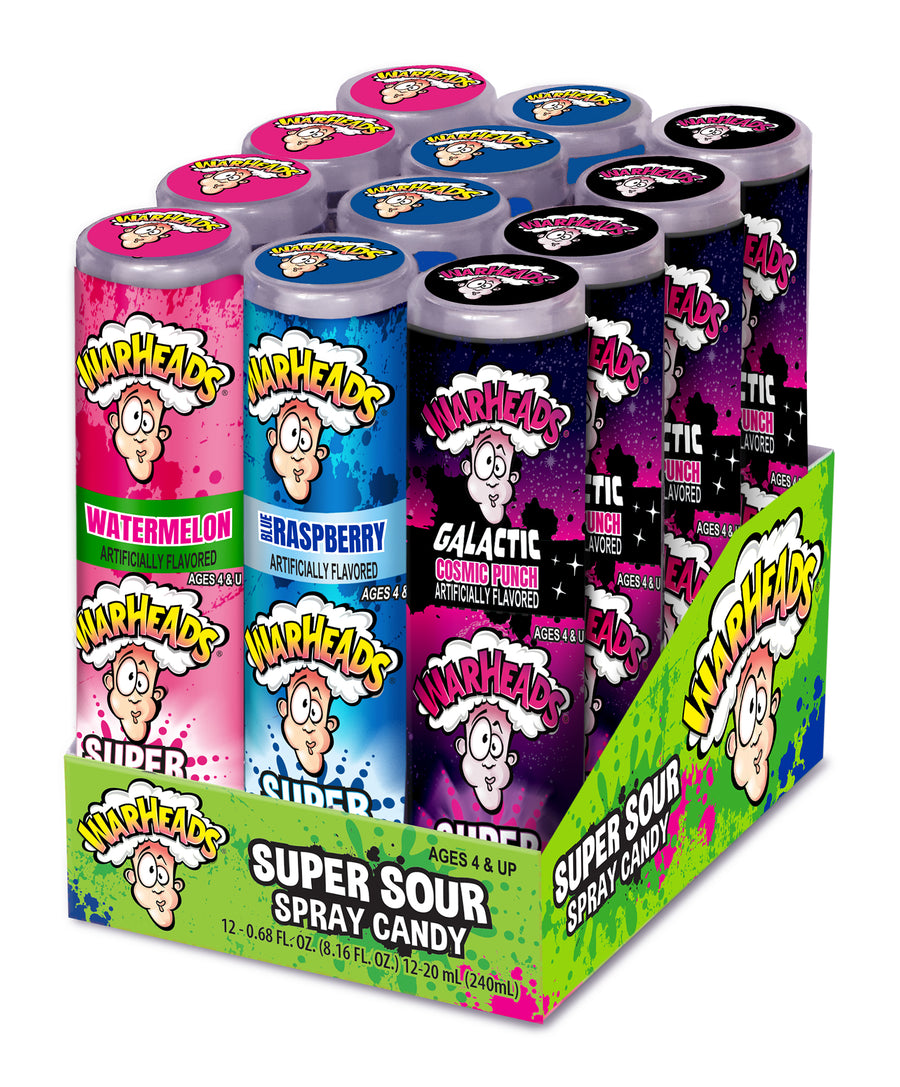 Warheads Super Sour Spray Candy, 0.68 oz (19 g), made in USA