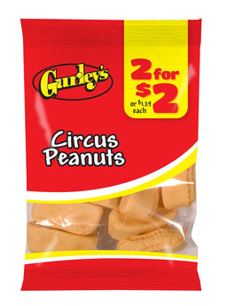Gurleys Candy Line Circus Peanuts, case of 12, made in United States
