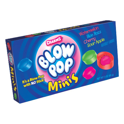 Charms Blow Pop Minis theatre box, 3.5 oz, made in USA