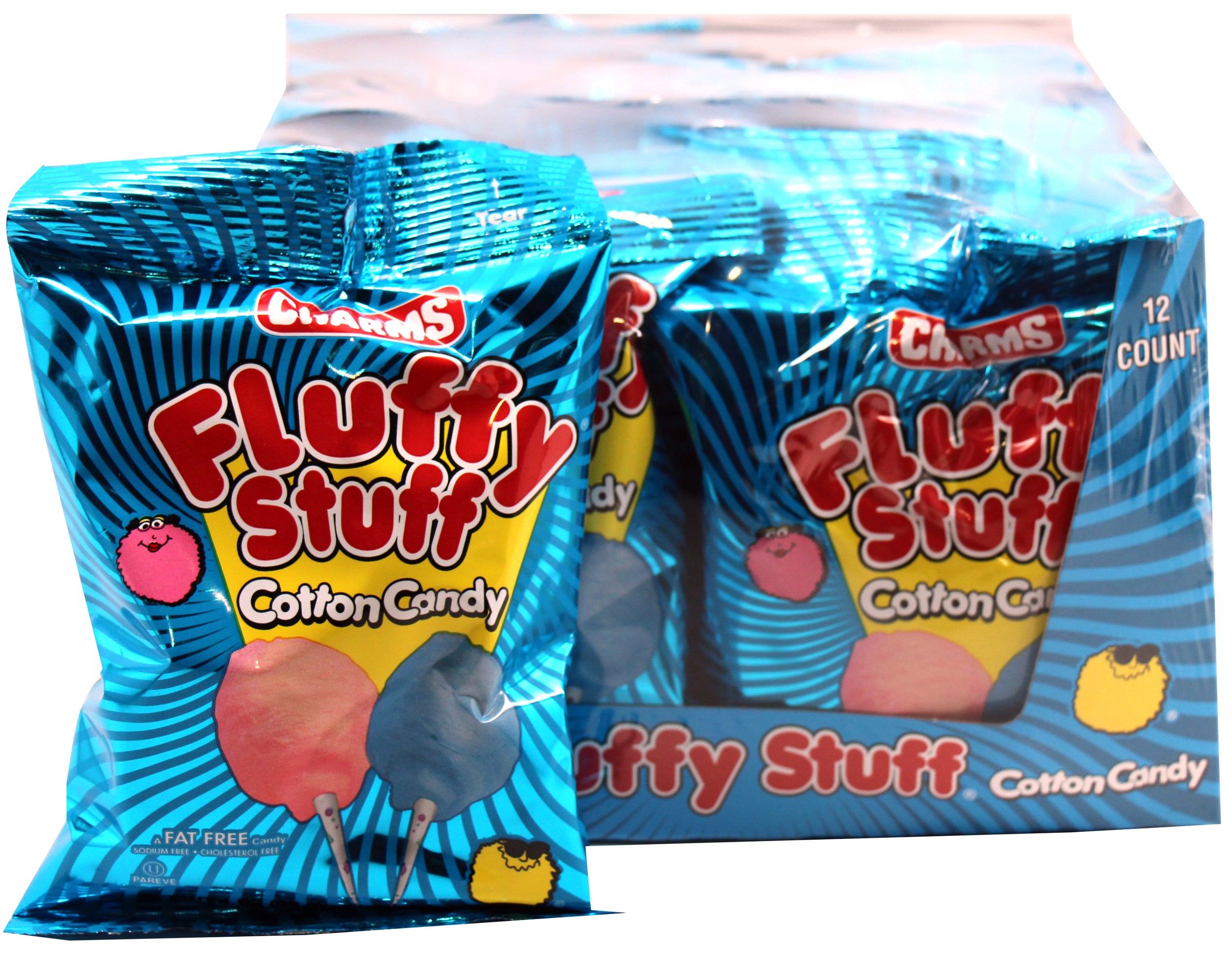 Charms Fluffy Stuff cotton candy bag, 1 oz, made in USA