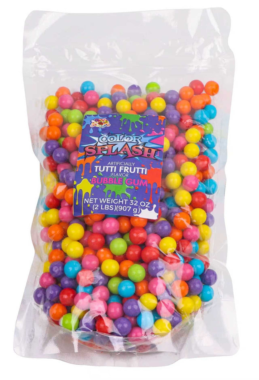 Albert's Color Splash assorted 0.5-inch mini gumballs, 2 lb bag, China