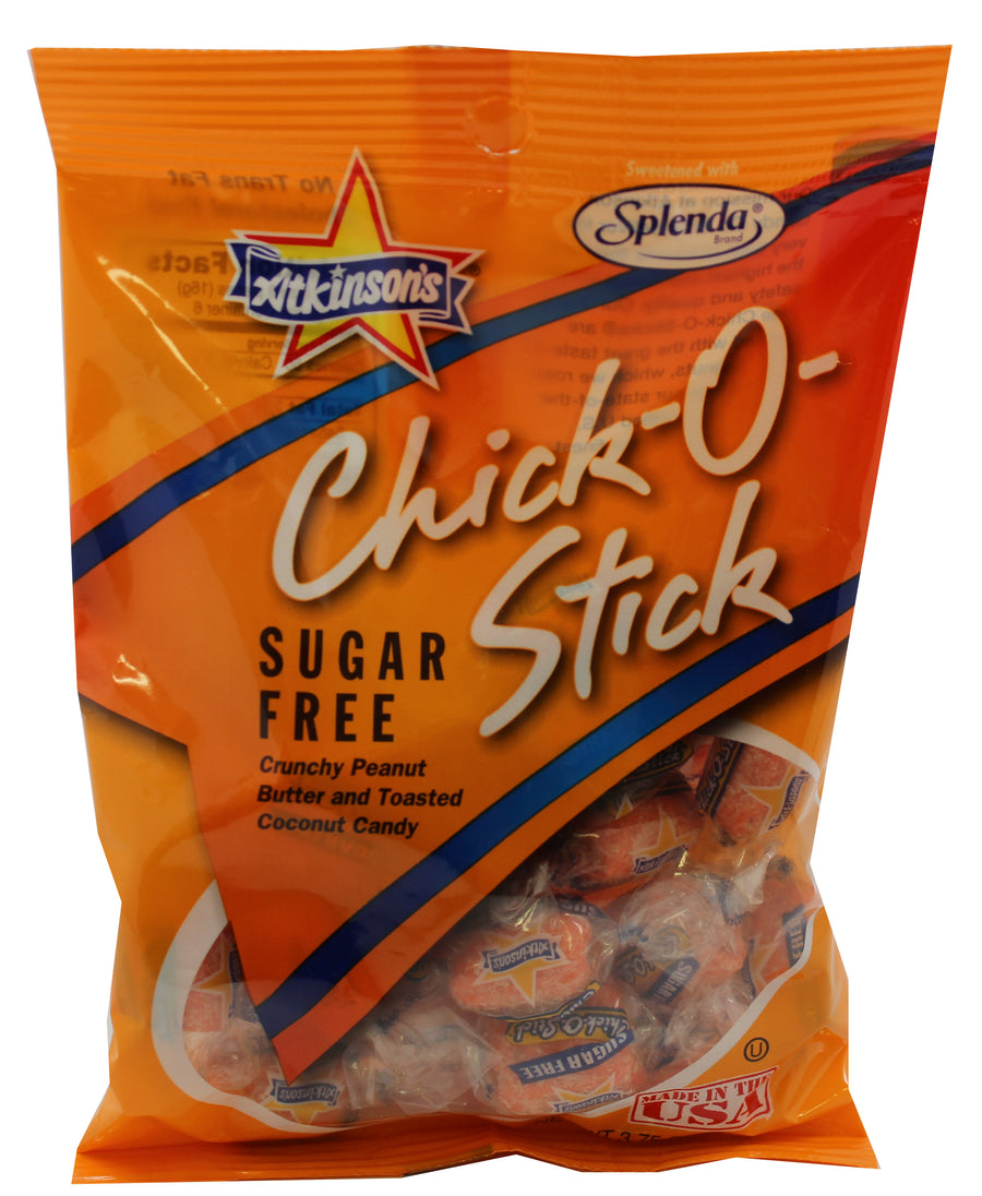 Chick-O-Stick Sugar Free Peg Bag candy, 3.75 oz, made in USA