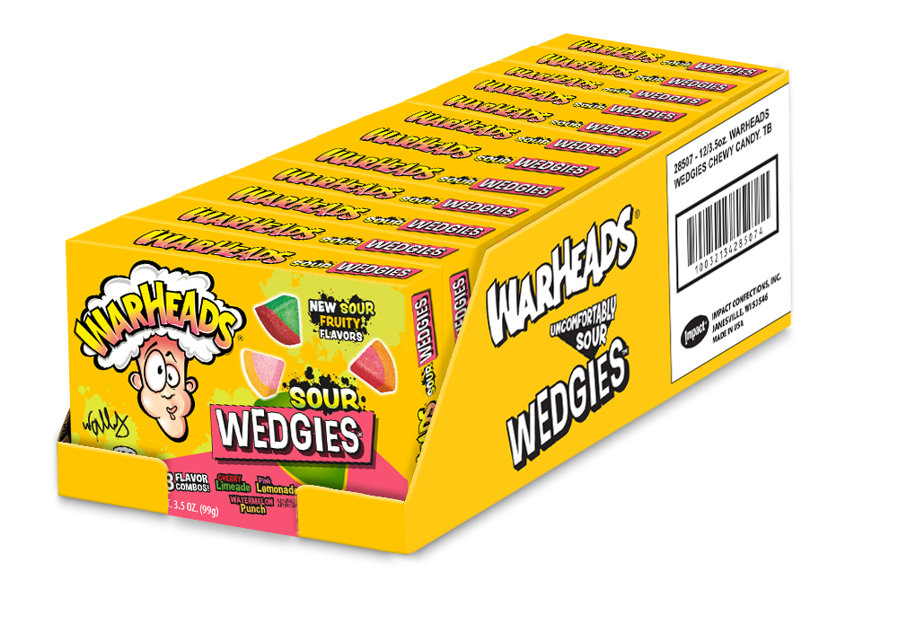 Warheads Wedgies, 3.5 oz (99 g), made in USA