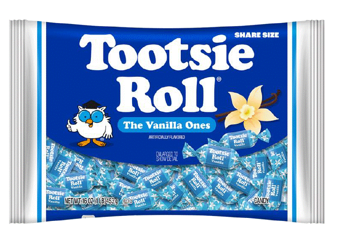 tootsie halloween vanilla midgees bag, 16 oz, made in the USA