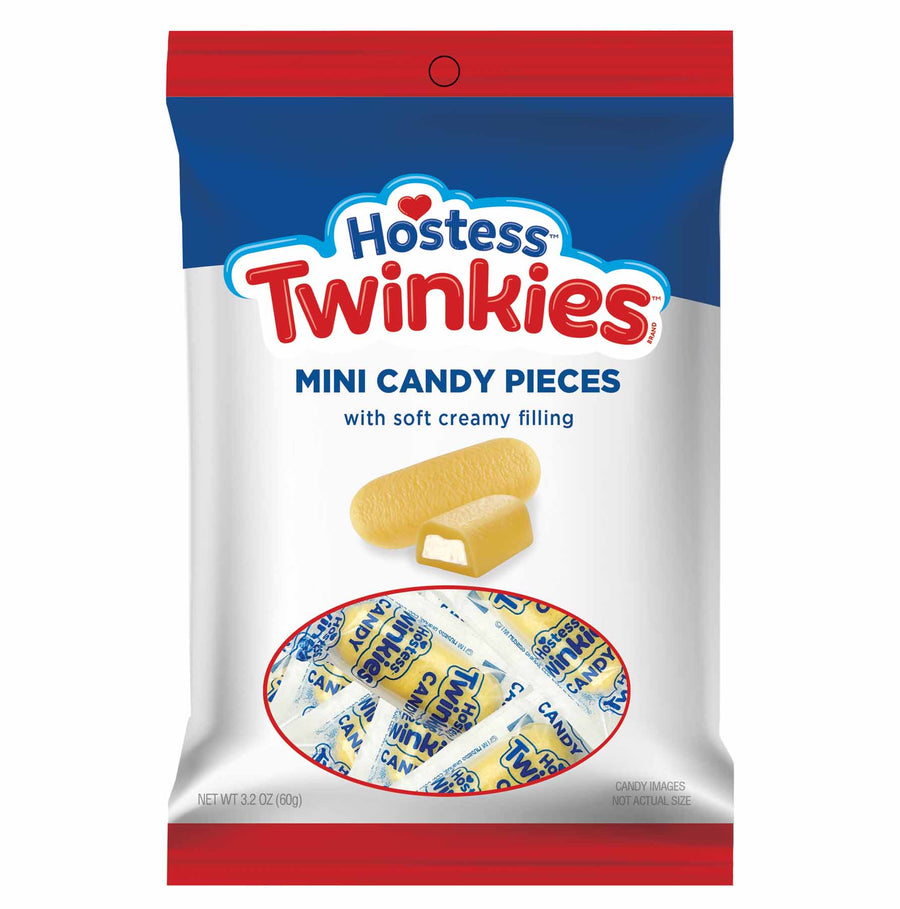 Twinkies Mini Bars Peg Bag, 3.20 oz (91 g), made in the USA
