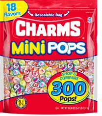 Charms Mini Pop Bag lollipops, 55.58 oz, made in USA