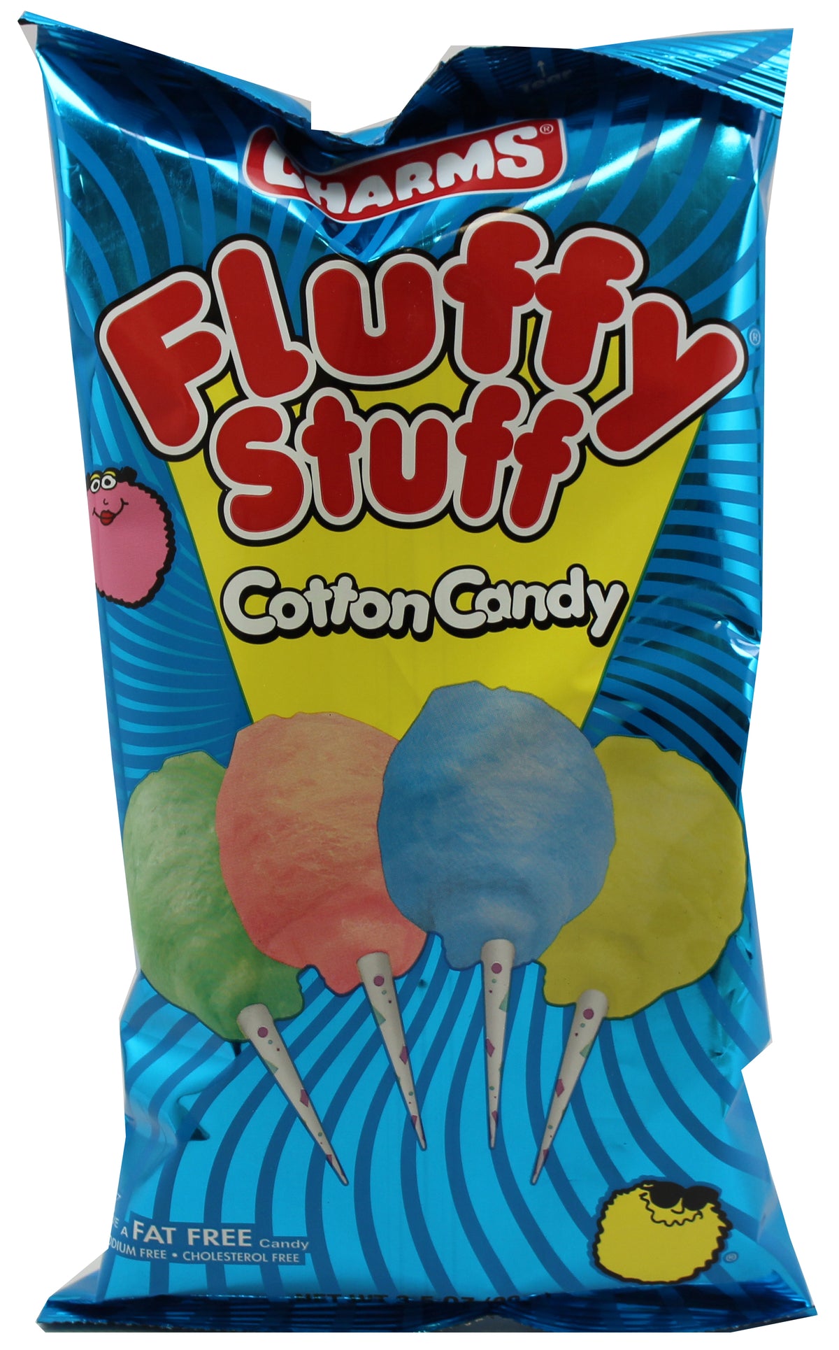 Charms Fluffy Stuff cotton candy bag, 3.5 oz, made in USA