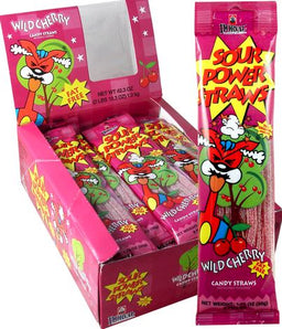 Sour Power Straws Wild Cherry, 1.75 oz (50 g), made in Netherlands