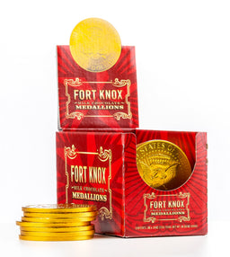 Fort Knox US Dollar Chocolate Medallion, case of 30, made in Netherlands