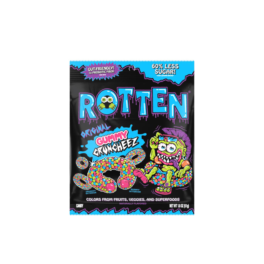Rotten Original Gummy Cruncheez, 1.8 oz bag, made in Mexico