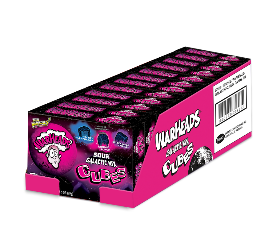 Warheads Galactic Mix Cubes, 3.5 oz (99 g), made in USA