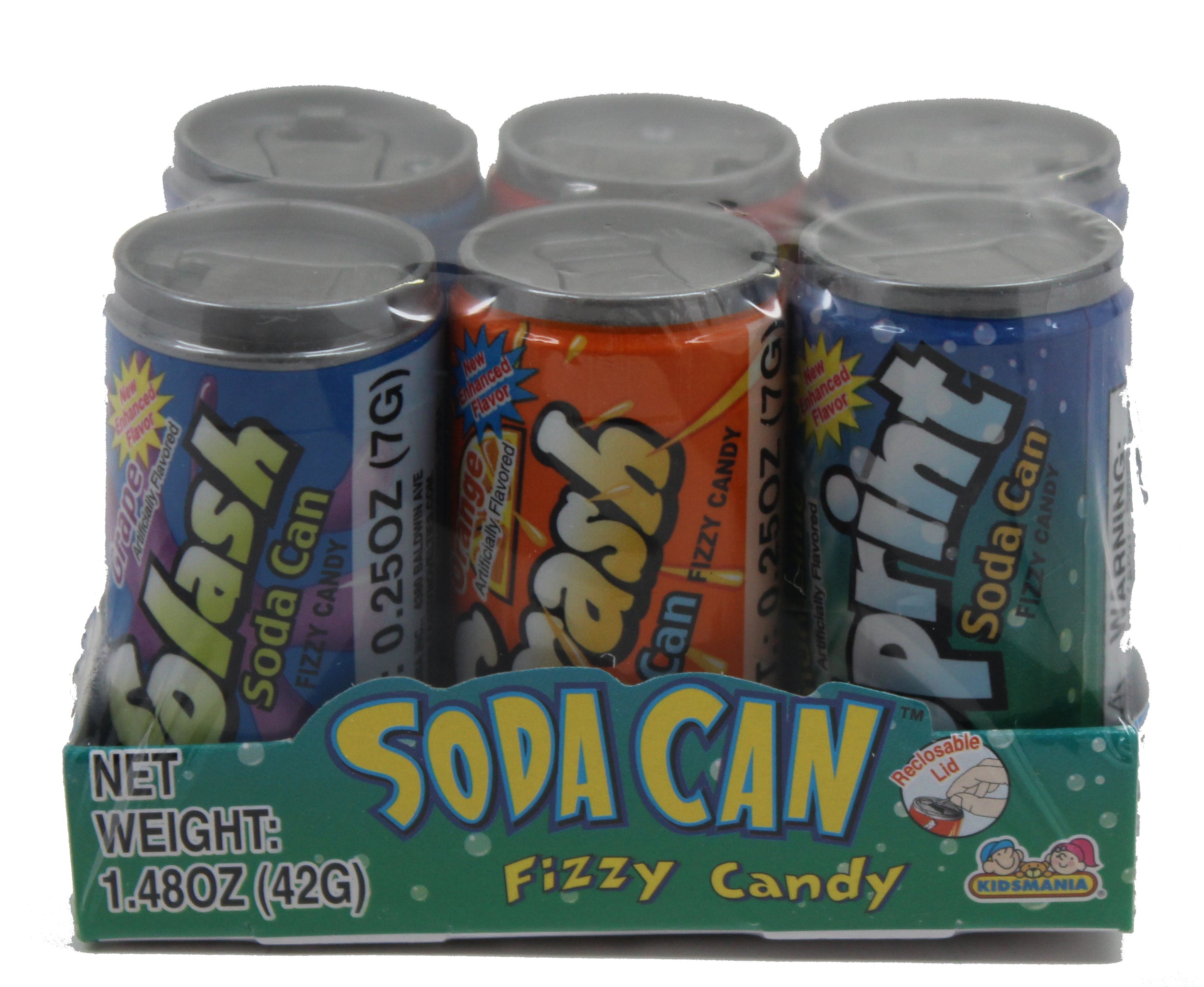Kidsmania Soda Can novelty candy, 1.48oz (42 G), made in China