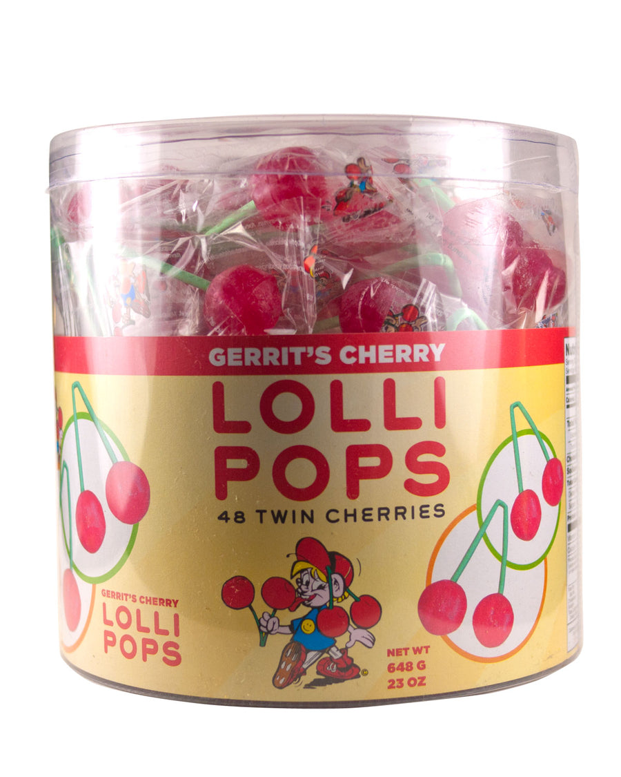 Gerrit Twin Cherry Pops, 288-count case, made in Netherlands