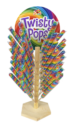 Albert's Twisty Pops On Wooden Tree, 3.00 oz (85 G), made in USA