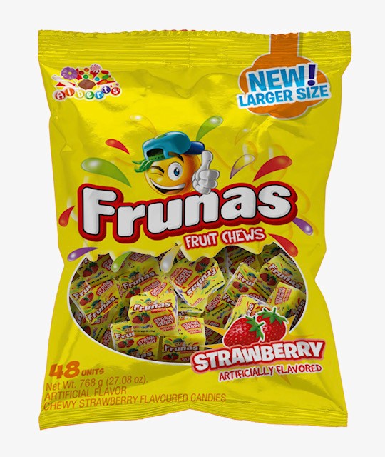 Albert's Frunas Strawberry fruit chews, 48-count 27.08 oz bag, Colombia