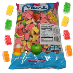 vidal bulk sour triple bears (sugared), 4.4 lb, made in Spain